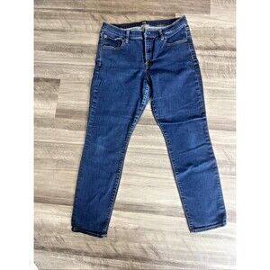 Gap 1969 True Skinny Jeans Women Size 31 Short Dark Blue Stretch Denim